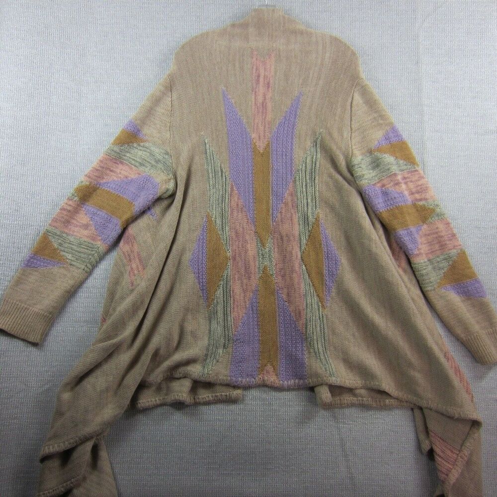 Lauren Ralph Lauren Cardigan Women Plus 1X Open Draped Wool Waterfall Sweater